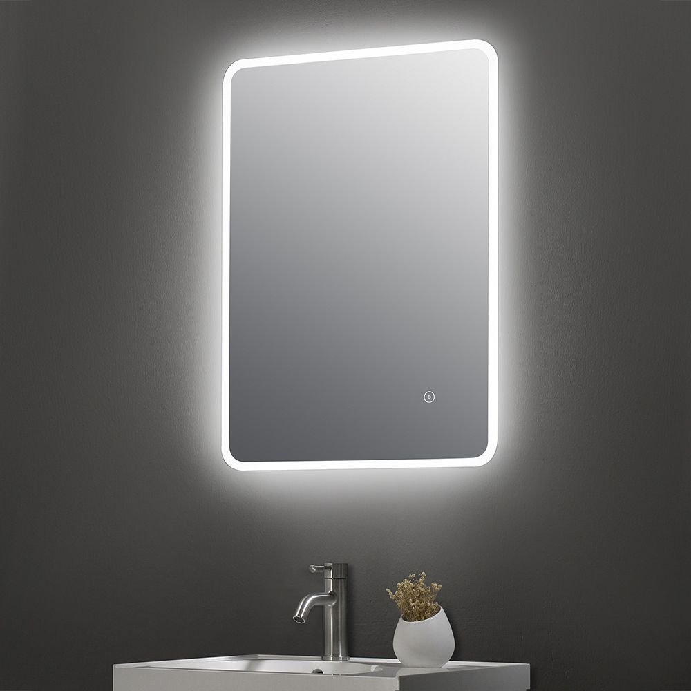 Miroir d’ambiance chauffant éclairé LED – 27 watts – 50 cm x 70 cm