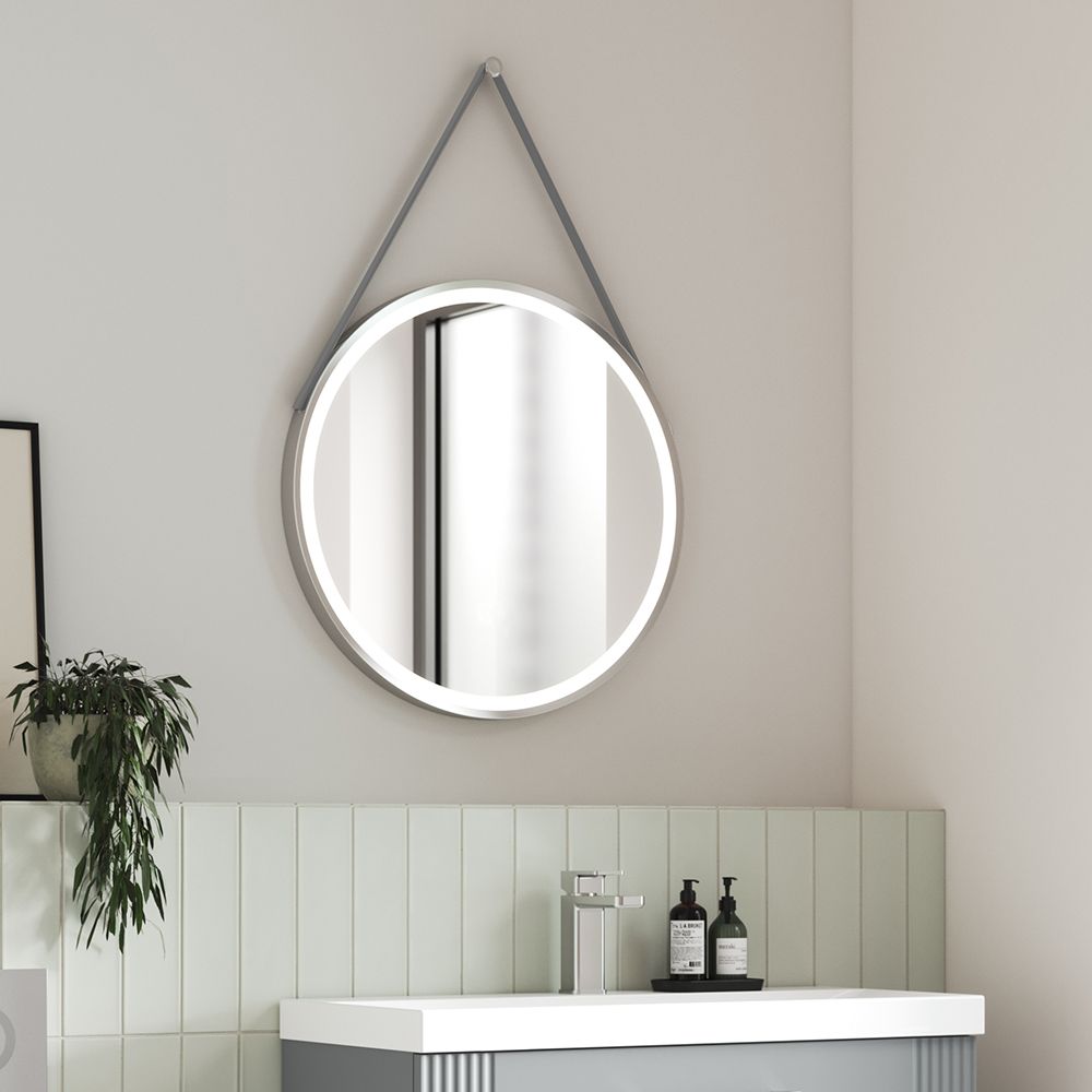 Miroir rond chauffant éclairé LED – Chromé – 21 watts – 60 cm