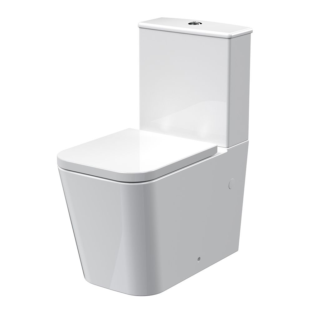 Pack WC à poser moderne – Avec abattant à fermeture douce – Hudson Reed