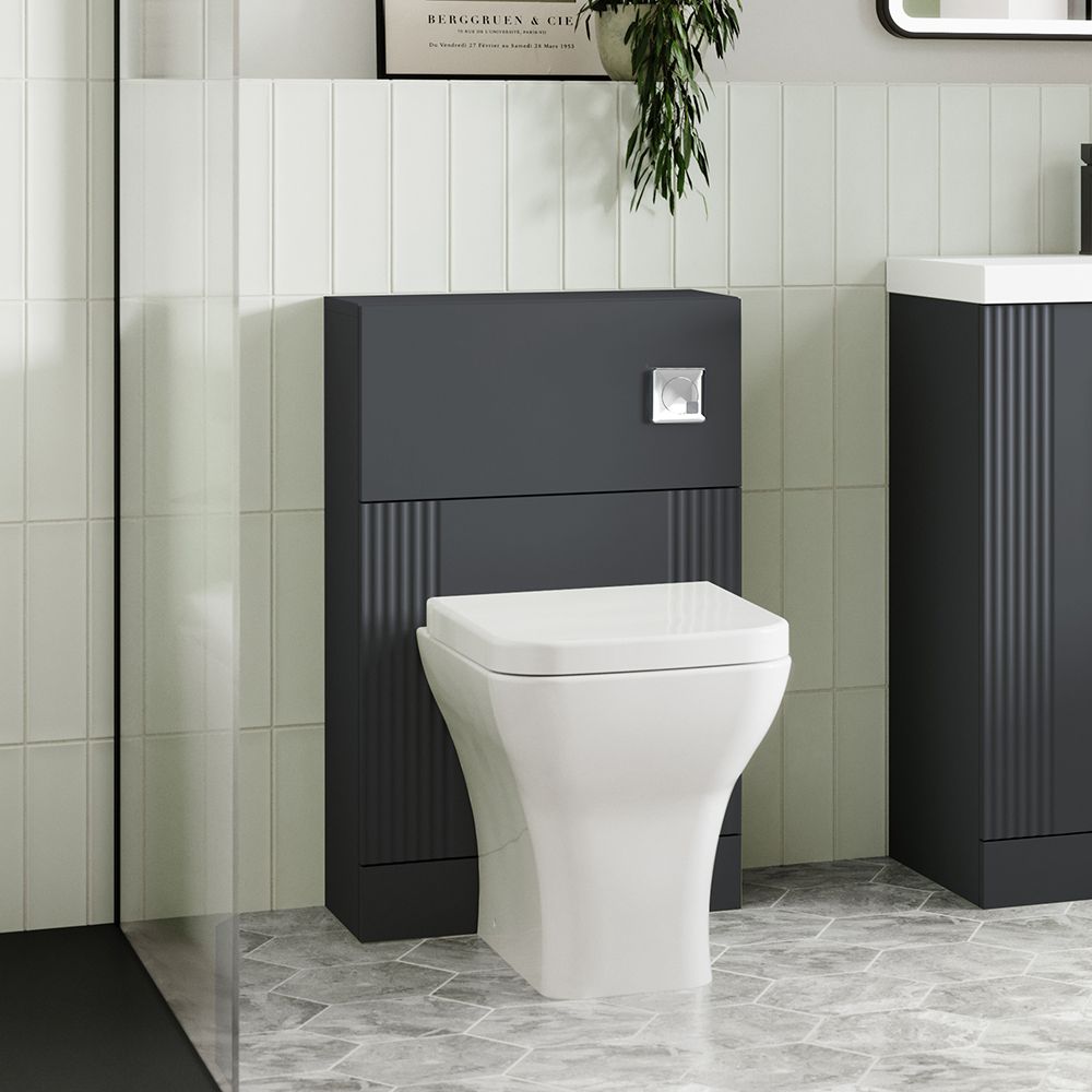 Meuble WC cannelé – 50 cm – Choix de finitions