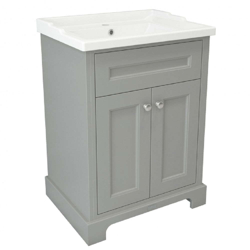 Meuble lavabo avec plan vasque – 60 cm – Choix de finition et du nombre de trous pour la robinetterie – RAK Washington x Hudson Reed
