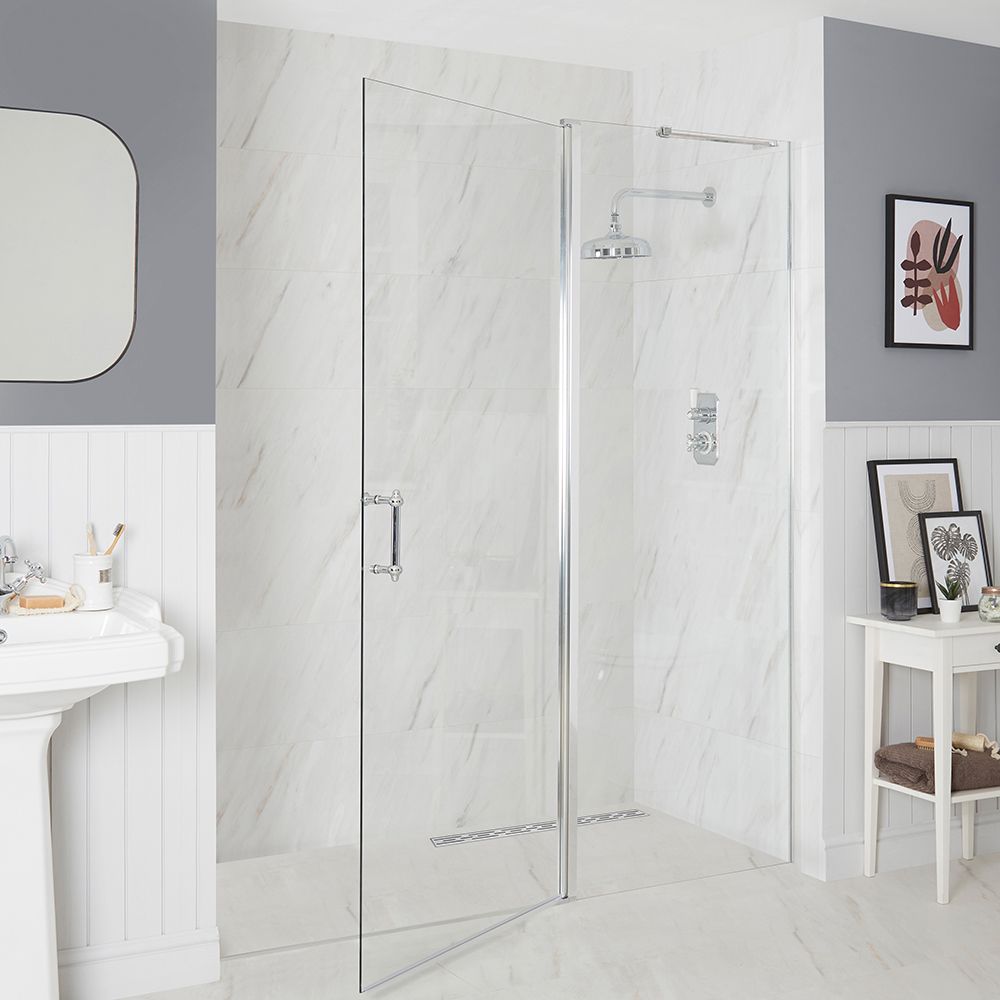 Porte de douche pivotante rétro – Choix de tailles - Langley