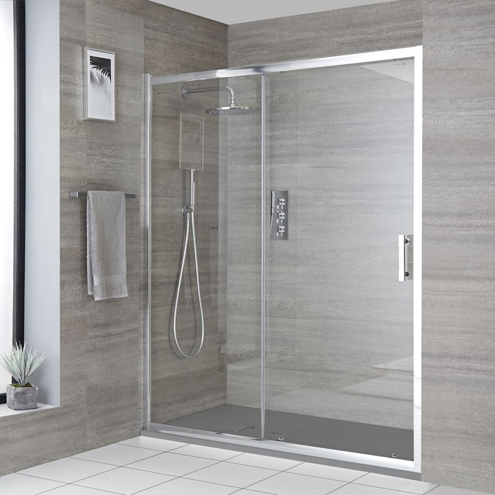 Porte de douche coulissante avec receveur – Tailles multiples - Portland