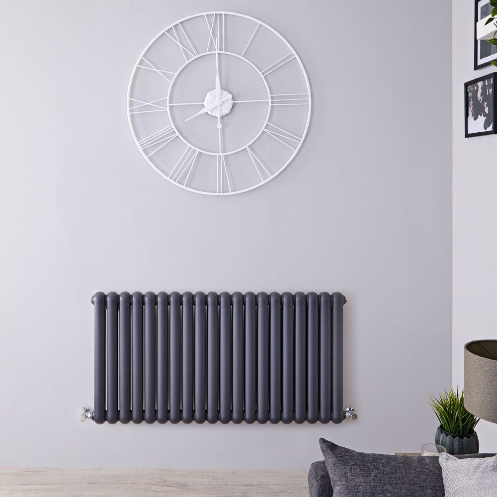 Radiateur design horizontal - Anthracite - 63,5 cm x 122,3 cm - Saffre