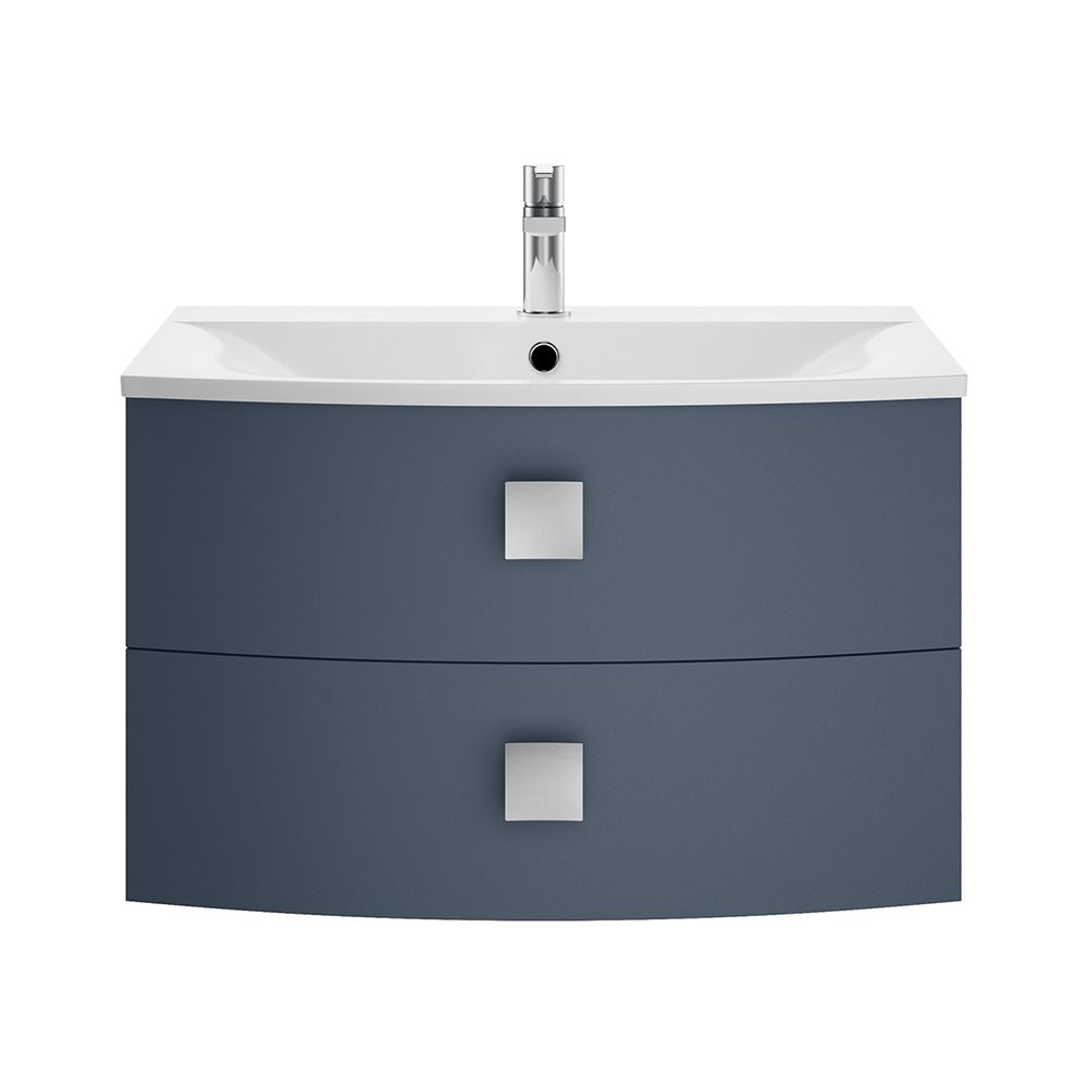 Meuble de salle de bain suspendu - Avec lavabo - 71 cm - Choix de finitions - Sarenna