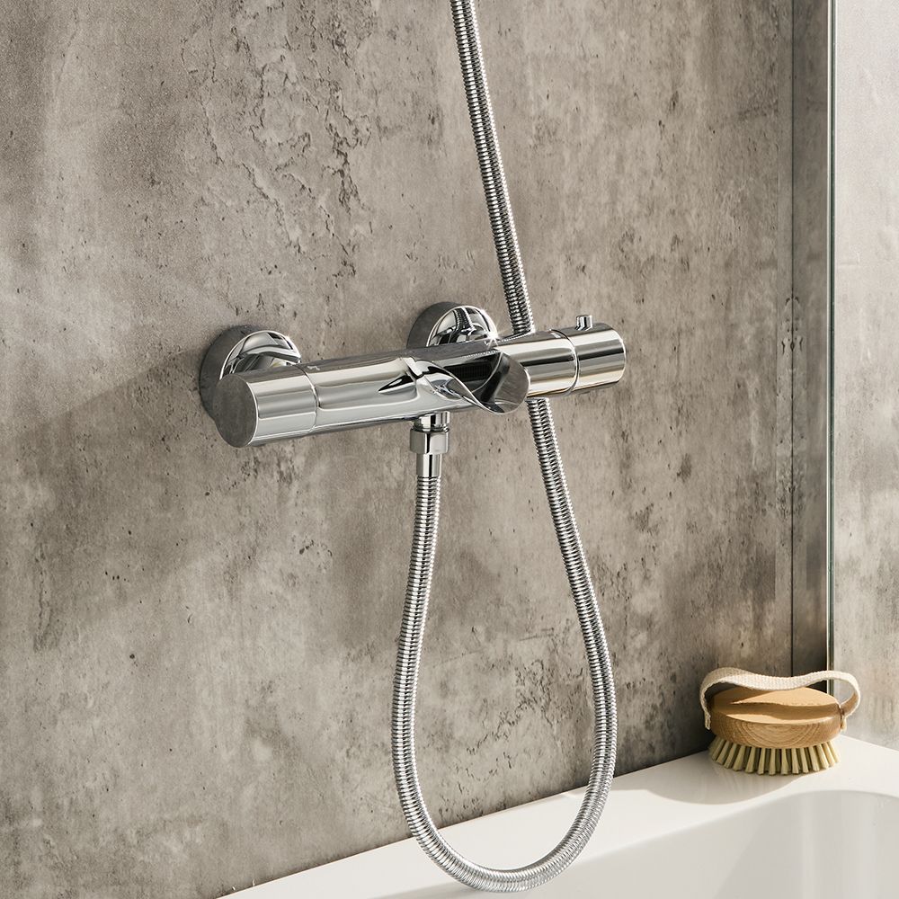 Mitigeur bain-douche thermostatique rond – Avec bec verseur – Choix de finitions – Arlo