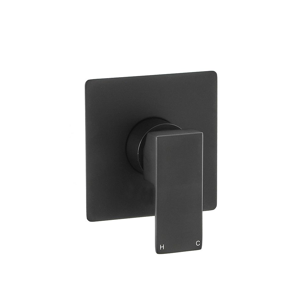 Mitigeur de douche mécanique carré – Noir – Une fonction - Preto