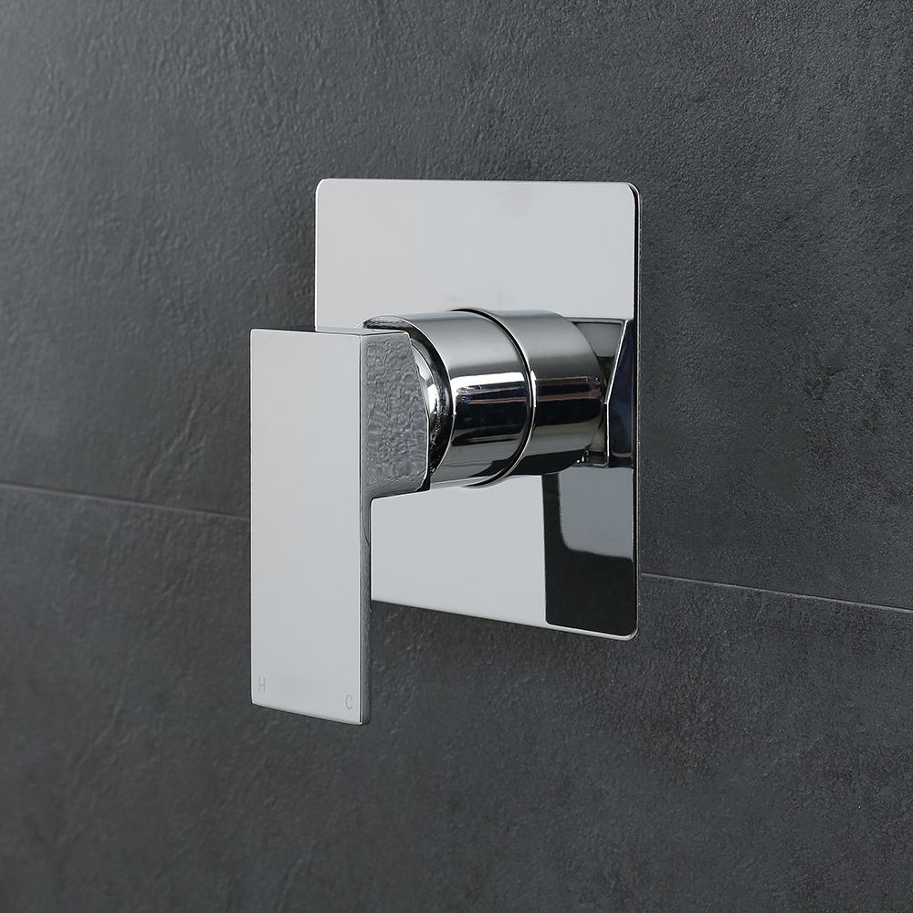 Mitigeur de douche mécanique carré – 1 fonction – Chromé - Kubix