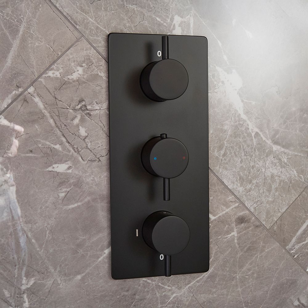 Mitigeur douche thermostatique encastrable avec inverseur - 3 fonctions - Choix de finitions - Otto