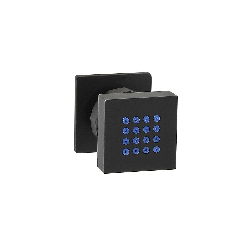 Buse hydromassante fixe carrée – Noir - Preto