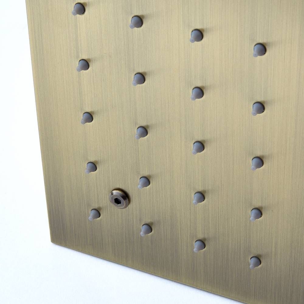 Pommeau De Douche Carré LED 40x40cm - Changement De Couleur Selon Température | Douchette Plafond Ultra Plate - 9