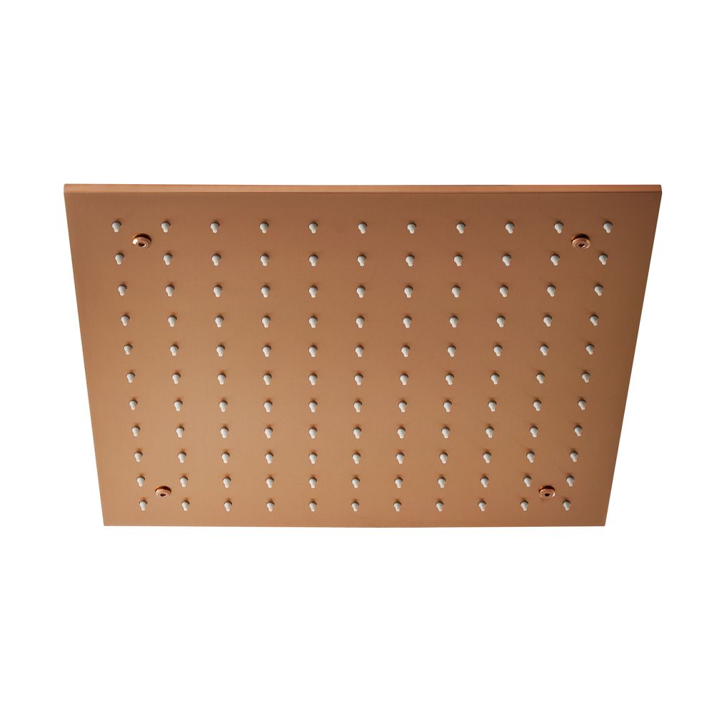 Pommeau de douche encastrable – Carré – 40 cm – Bronze satiné – Alora