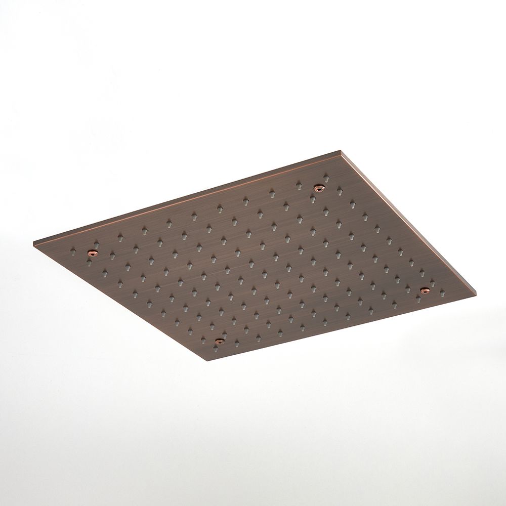 Pommeau de douche encastrable carré - 40 cm x 40 cm - Cuivre - Eris