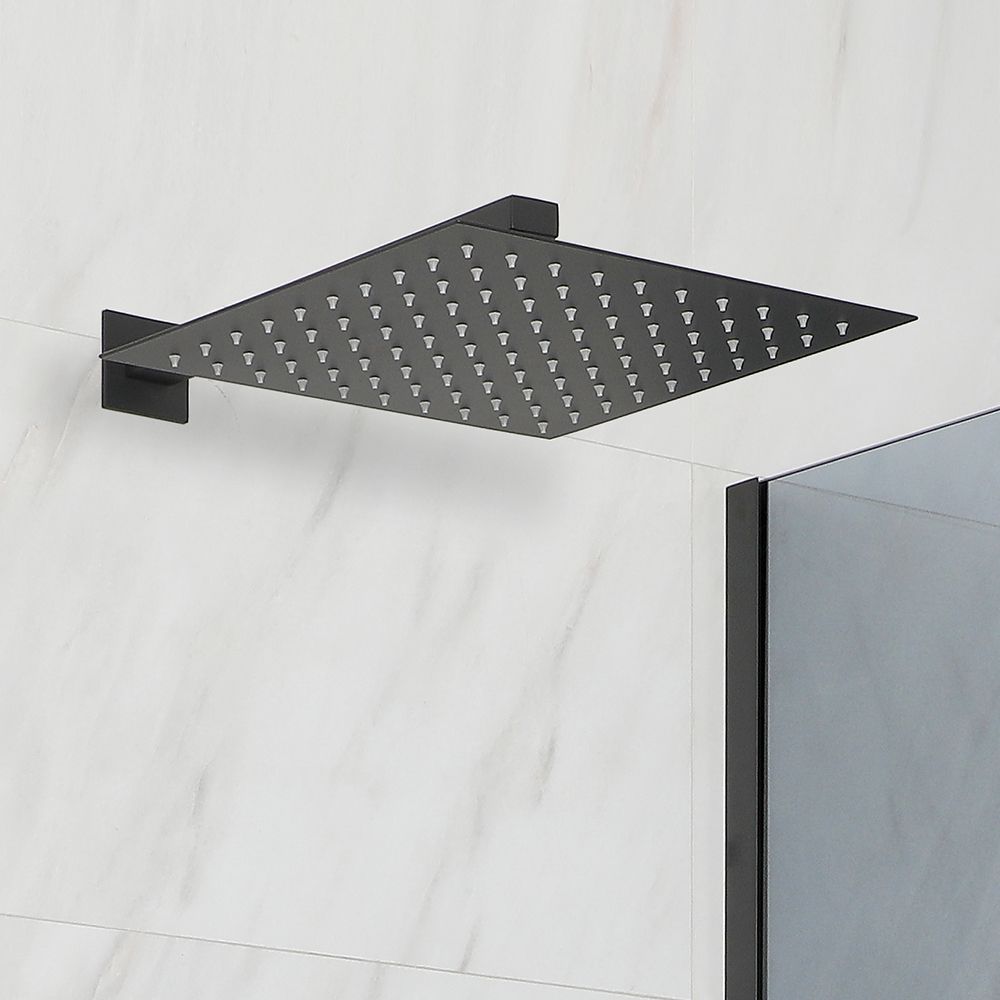 Pommeau de douche carré – 30 cm – Noir – Preto