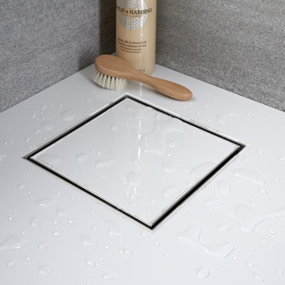Caniveau de douche à carreler – Acier inoxydable - Carré
