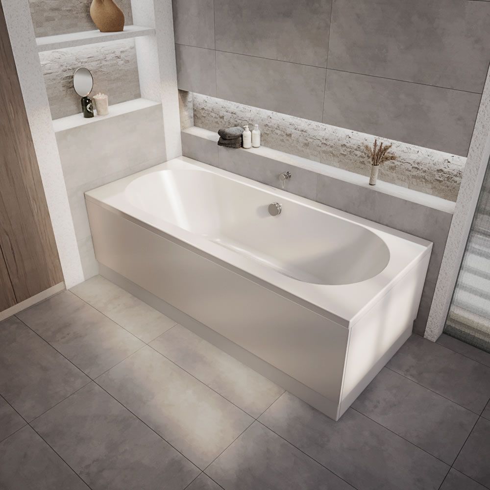 Baignoire rectangulaire double dos - 170 cm x 75 cm - Choix de tabliers - Covelly