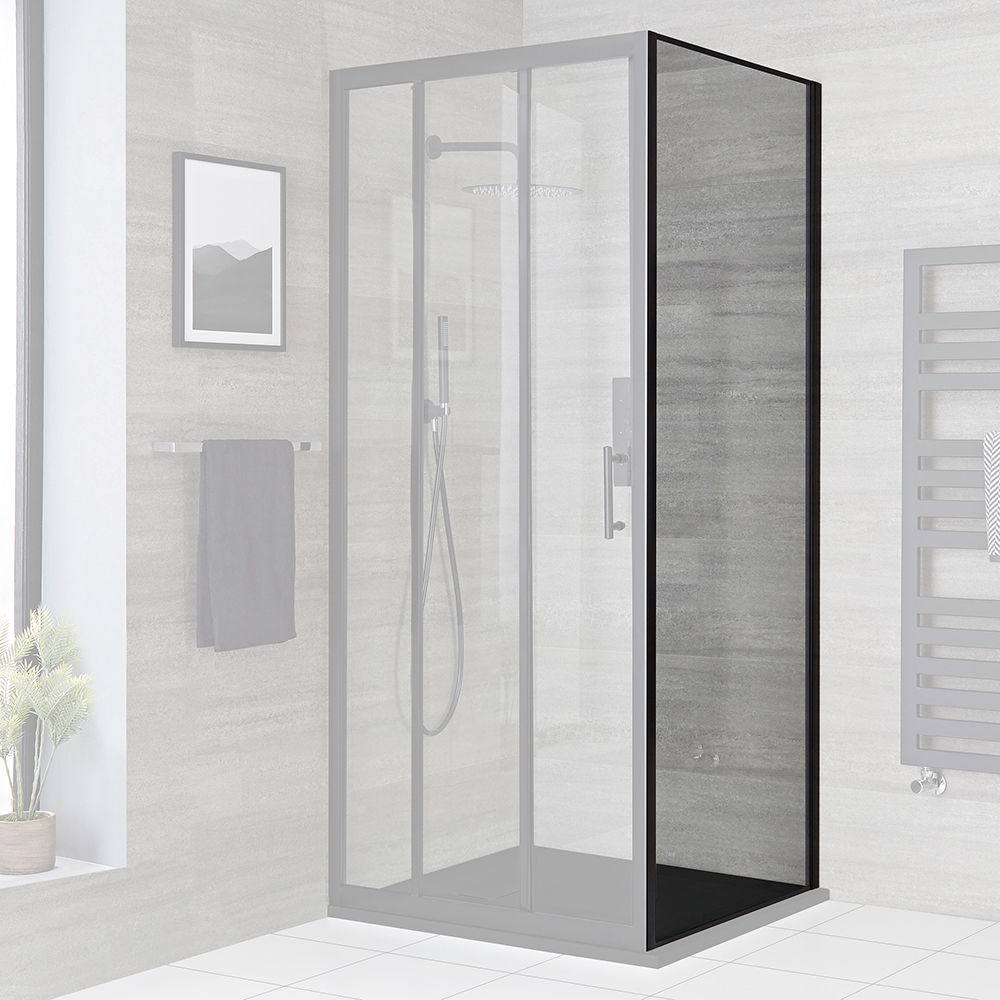 Paroi de douche latérale – Noir - Tailles multiples - Nox
