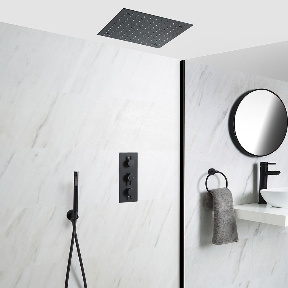 Kit de douche thermostatique – Noir – Choix de fonctions - Nox