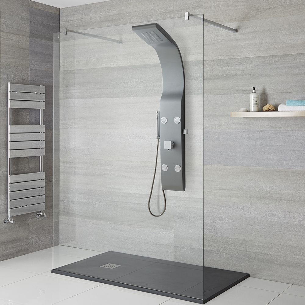 Colonne de douche avec pommeau, douchette et jets pour le corps – Choix de finitions - Alston