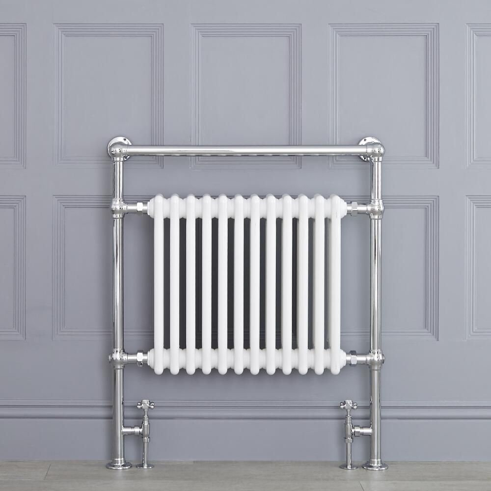 Sèche-serviettes rétro - Blanc - 93cm x 79cm x 15,5cm - Elizabeth