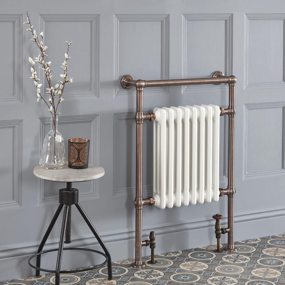 Sèche-serviettes rétro – 93 cm x 62 cm - Bronze brossé – Elizabeth