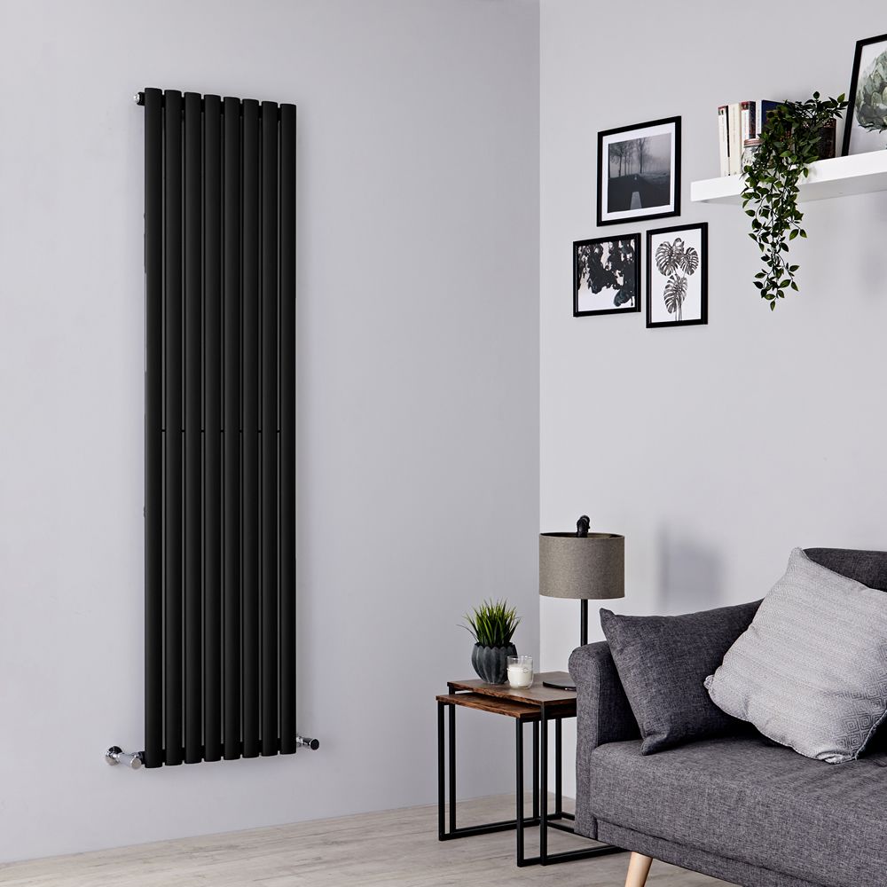 Radiateur design vertical - 178 cm x 47,2 cm - Noir - Vitality