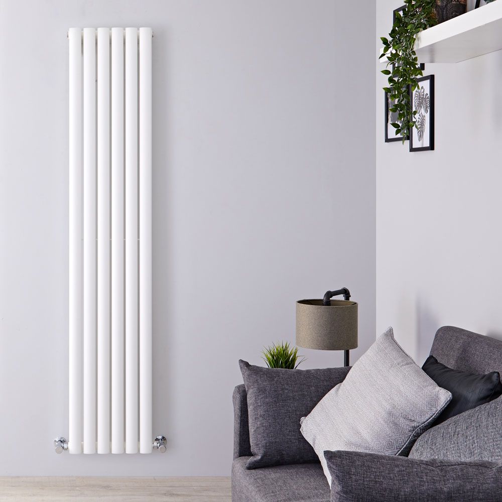 Radiateur design vertical – Blanc – 178 cm x 35,4 cm  – Rang simple – Vitality