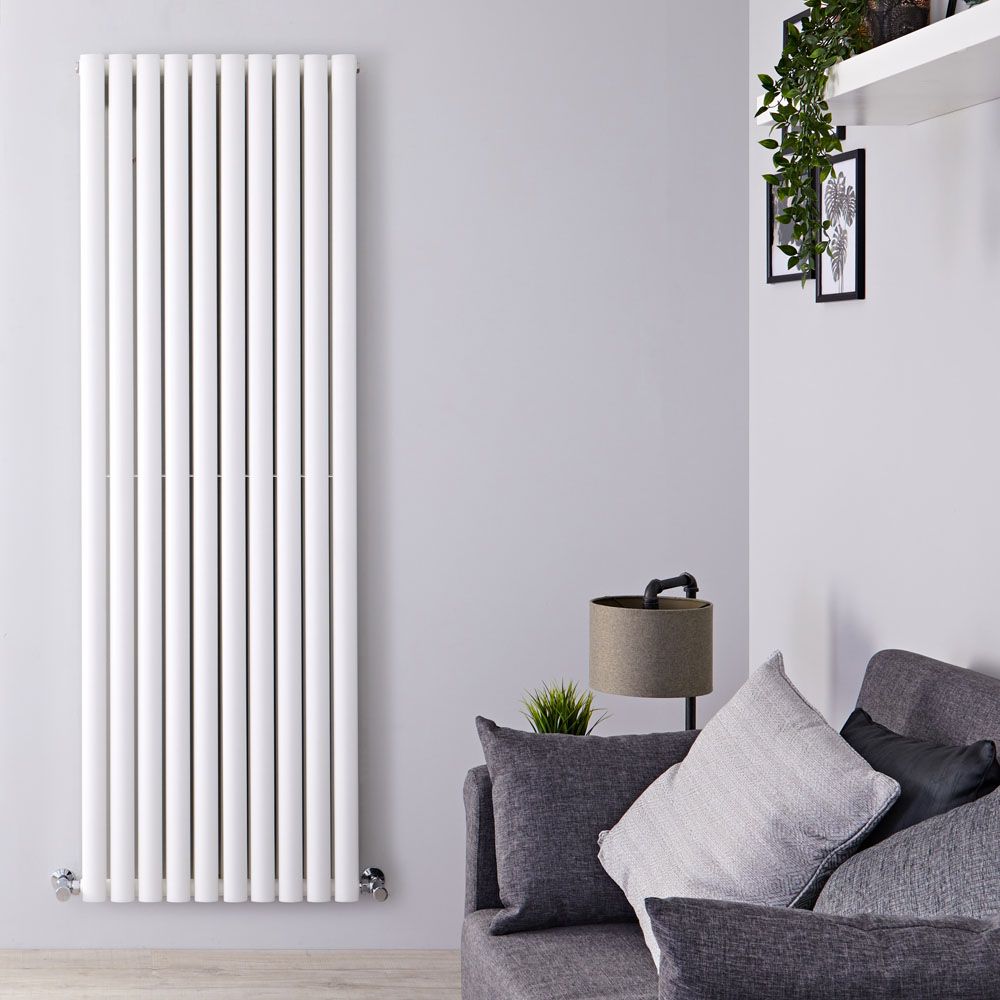 Radiateur design vertical – Blanc – 178 cm x 59 cm  – Rang double – Vitality