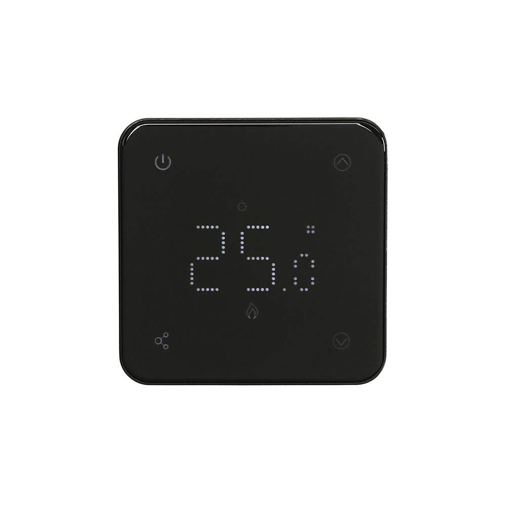Thermostat Wi-Fi rétroéclairé pour chauffage électrique - Noir - Connect