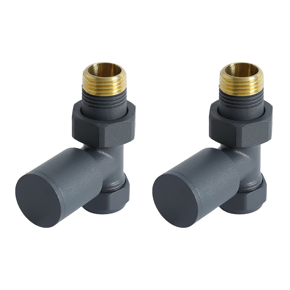 Robinets de radiateur droits - Anthracite