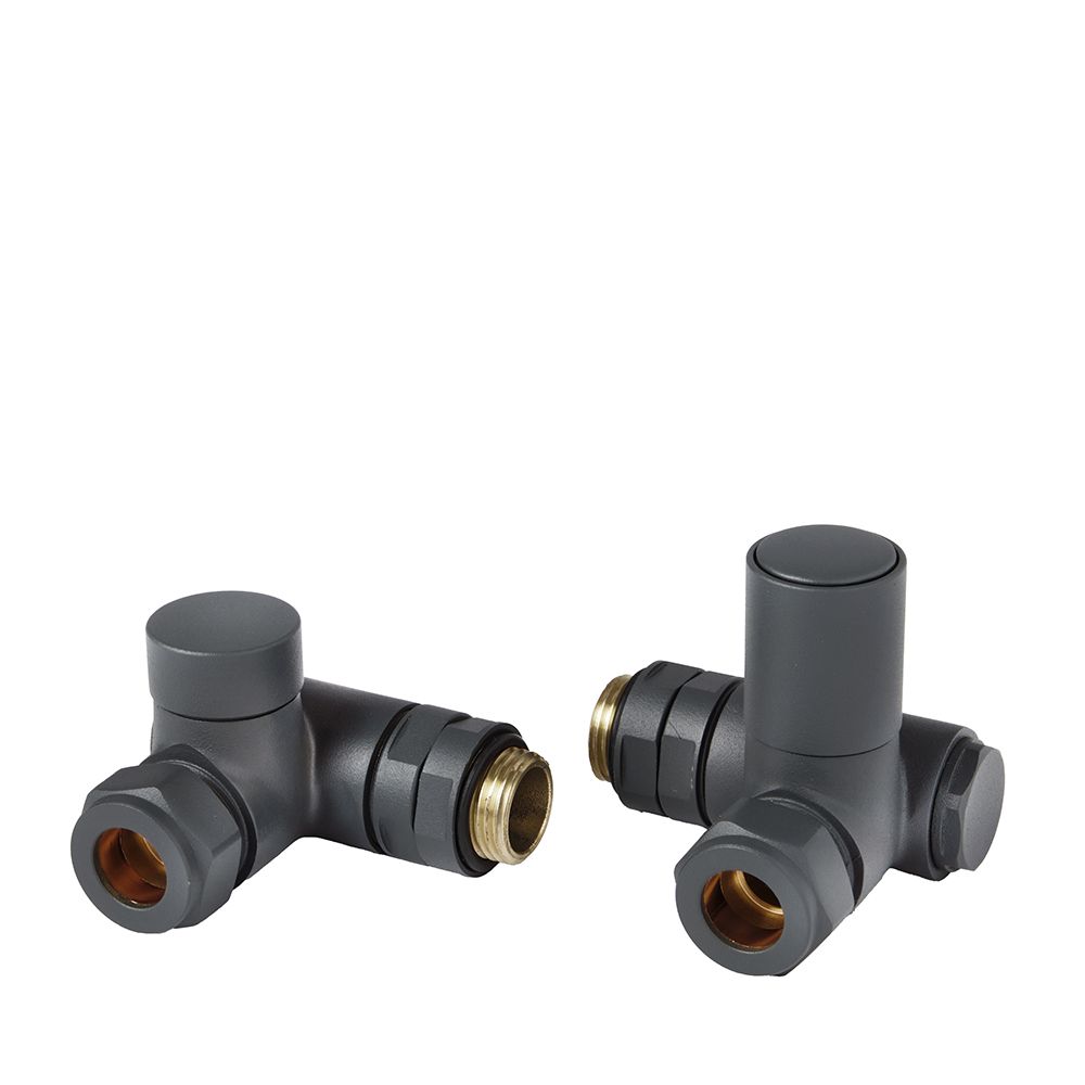 Robinets de radiateur mécaniques d’angle mixtes – Anthracite