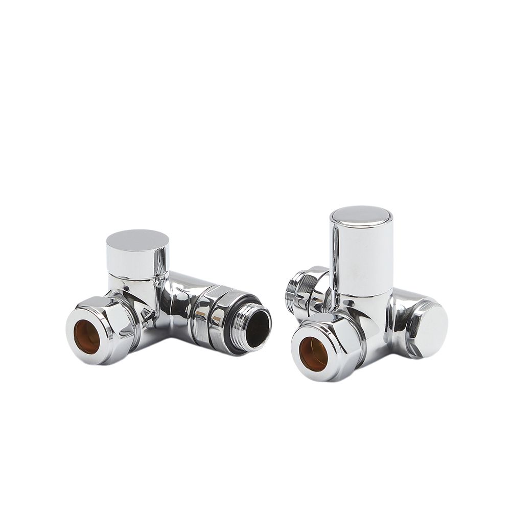 Robinets de radiateur mécaniques d’angle mixtes – Chromé