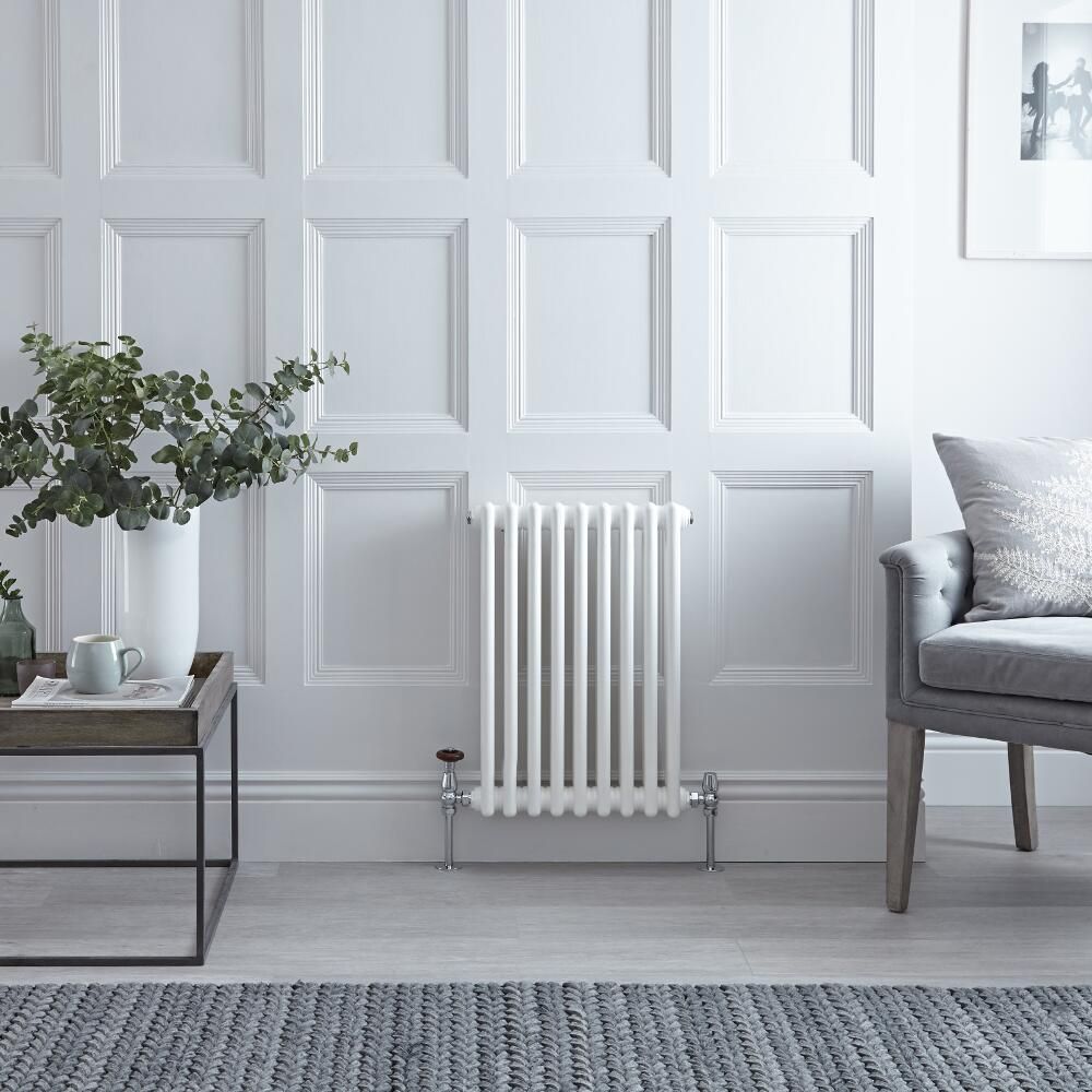 Radiateur style fonte horizontal – Blanc – 60 cm x 42,5 cm – Double rang – Windsor