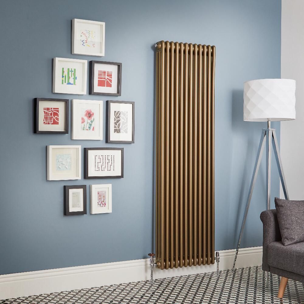 Radiateur rétro vertical à triple rangs – Bronze métallisé – Choix de tailles - Windsor