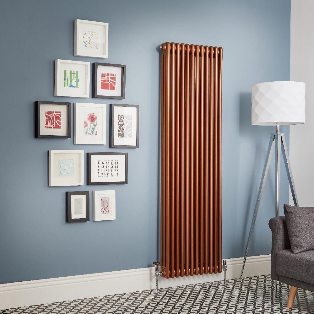 Radiateur rétro vertical à triple rangs – Cuivre métallisé – Choix de tailles - Windsor