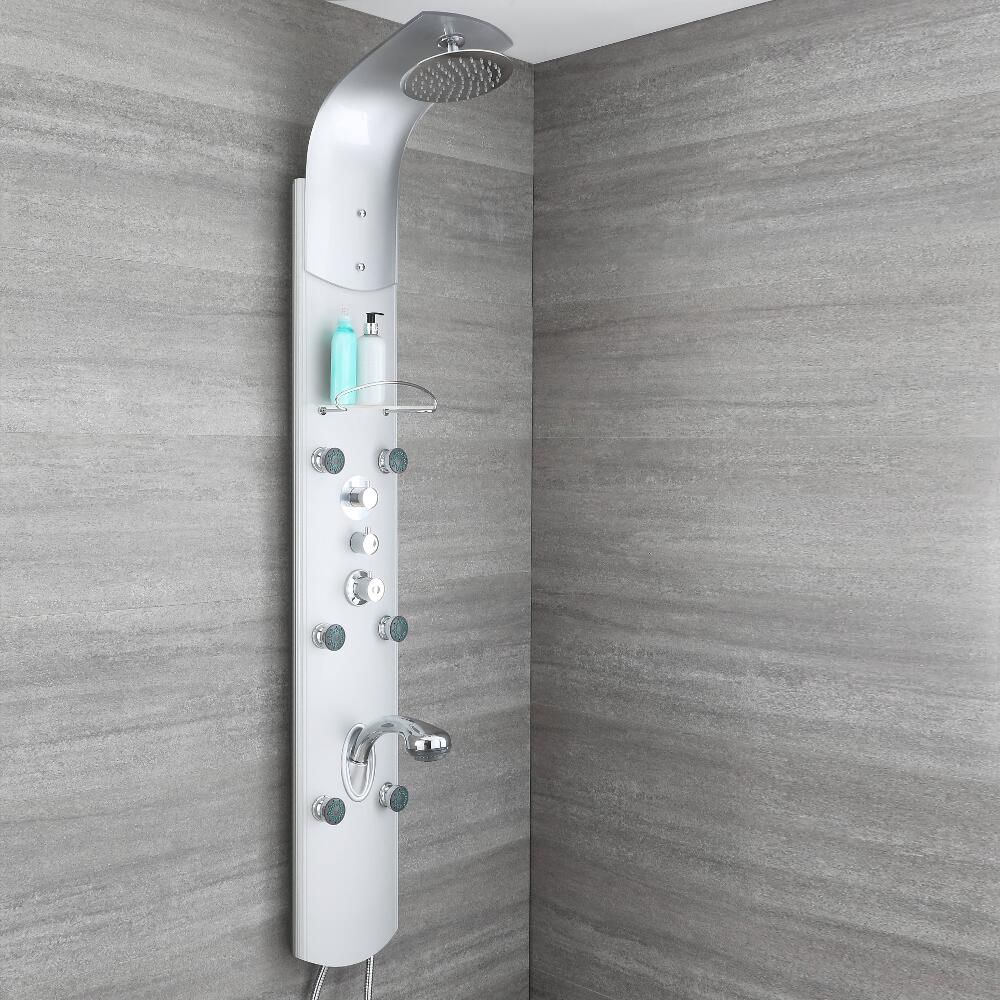 Colonne de douche thermostatique exposée – 3 fonctions – Douchette extractible – Chromé - Arcan