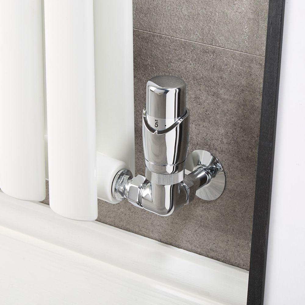 Robinet thermostatique chrome pour radiateur