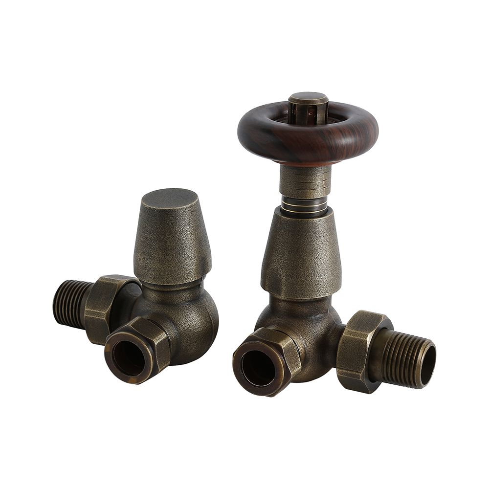 Robinets de radiateur d’angle thermostatique rétro – Laiton - Windsor