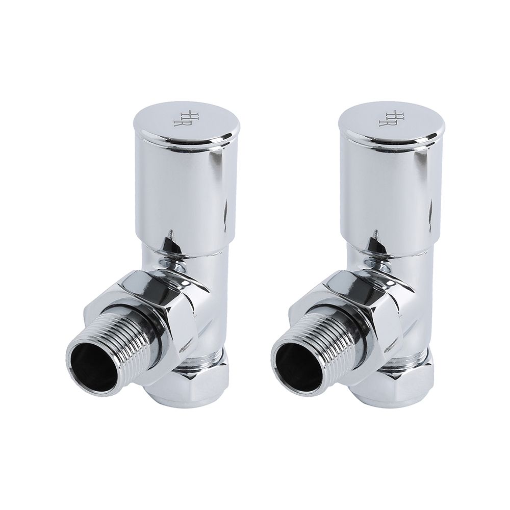Robinets de radiateur d'angle en laiton chrome