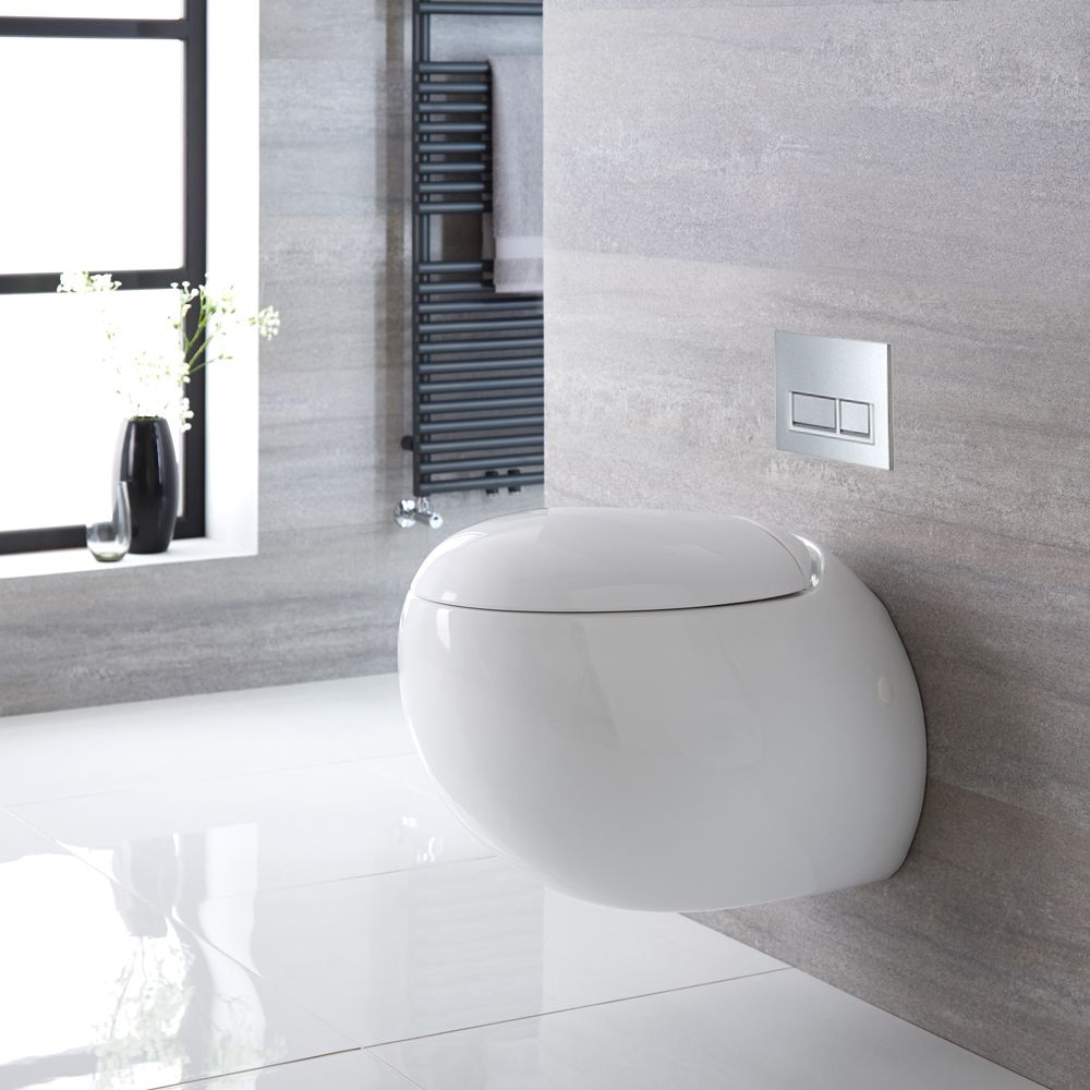 Pack WC suspendu - Avec bâti-support bas - Choix de plaque de déclenchement chasse d'eau - Langtree