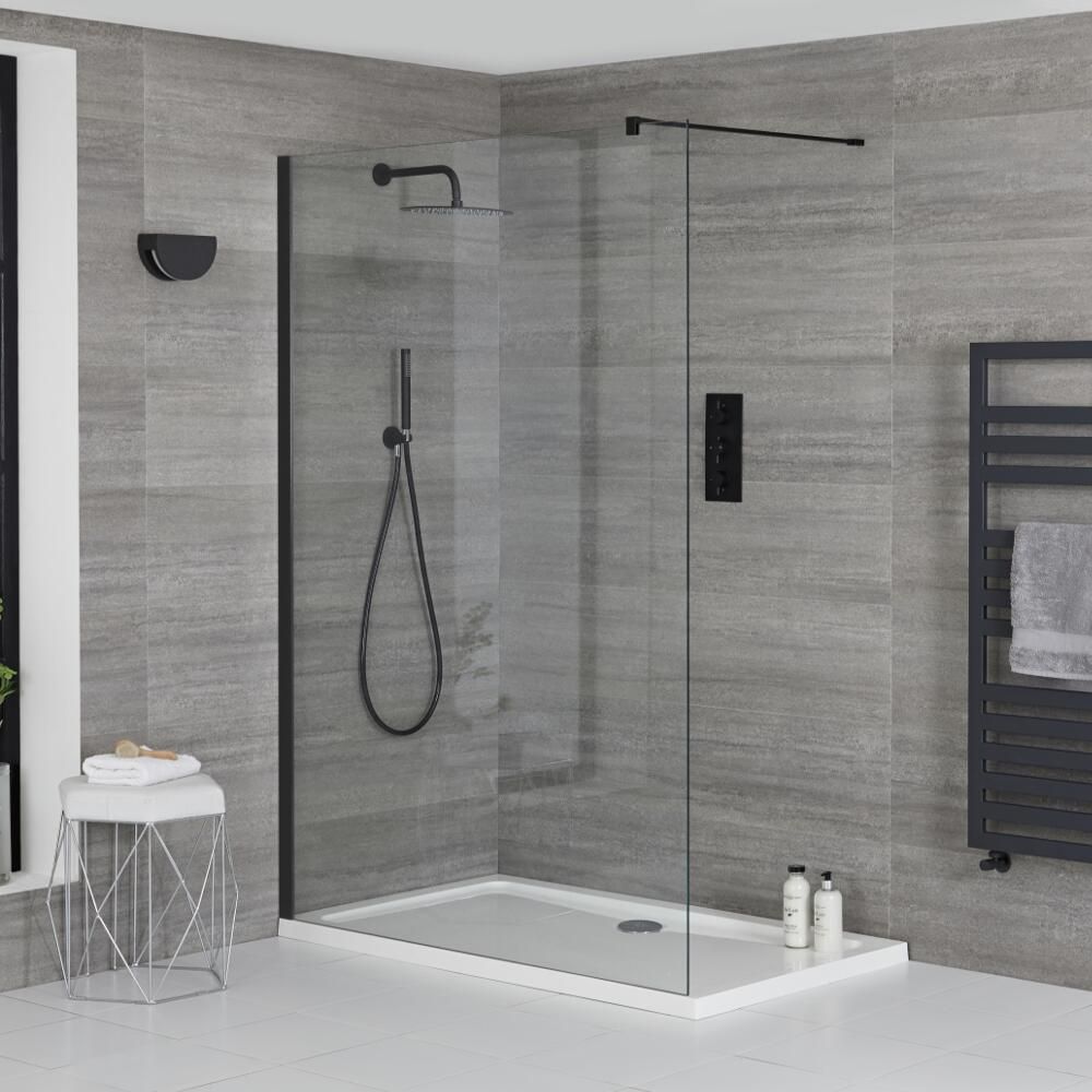 Douche italienne d'angle avec receveur de douche – Choix de tailles – Nox