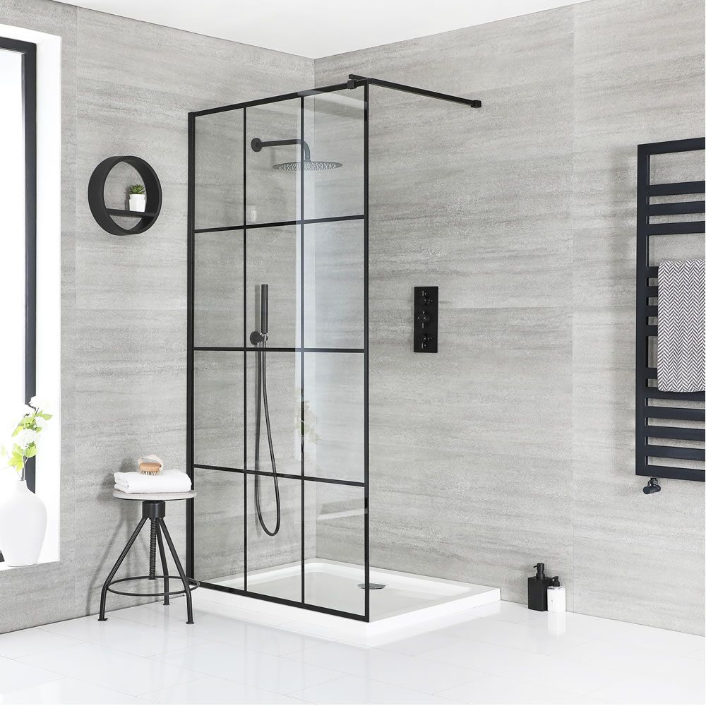 Douche italienne avec verrière et receveur – Choix de tailles - Barq