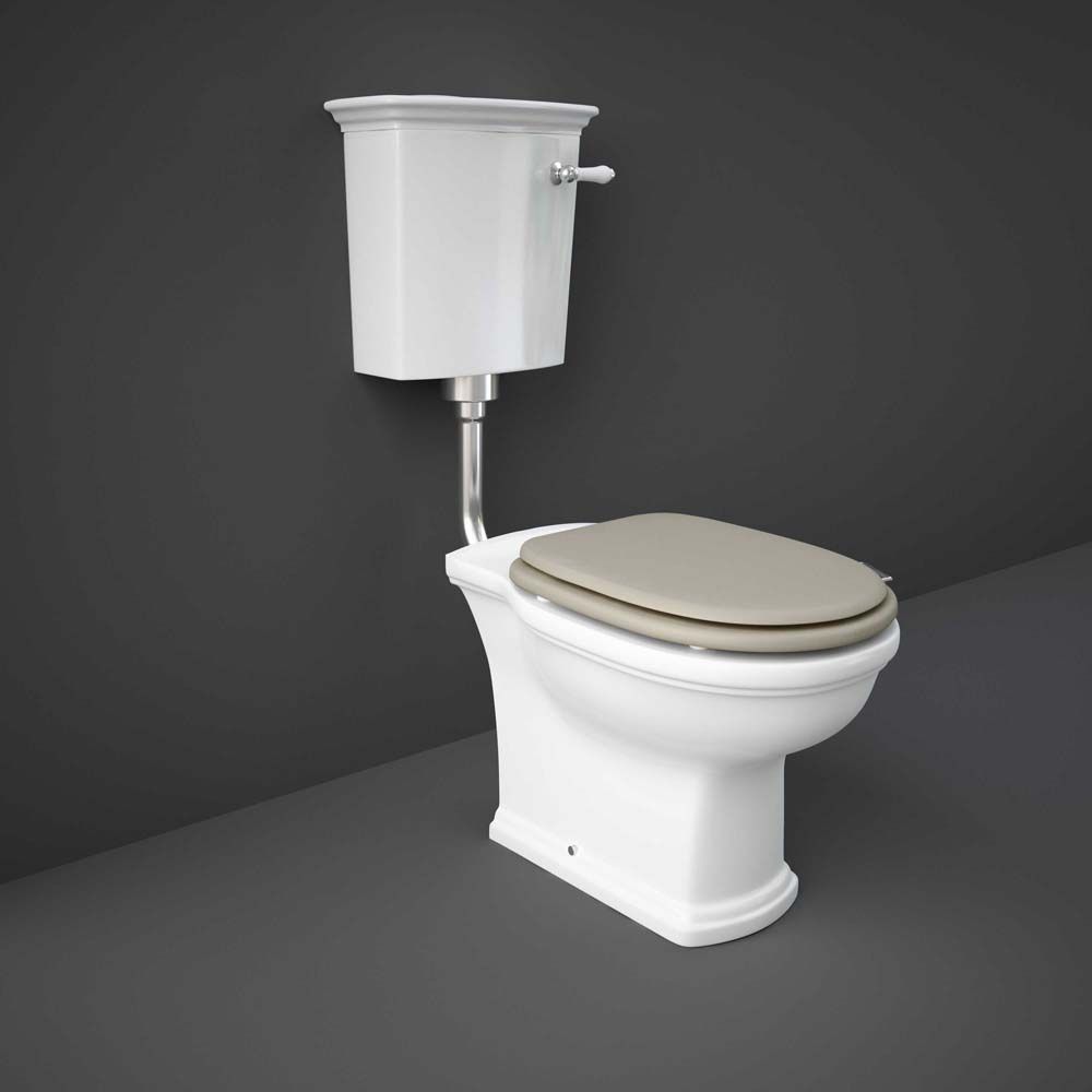 Cuvette WC rétro – Avec réservoir bas – Choix de finition de l’abattant – RAK Washington x Hudson Reed