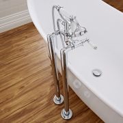 Colonnes pour robinetterie baignoire à poser rétro – Chromé - Elizabeth