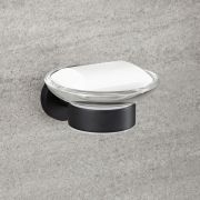Porte-savon noir mat - Nox