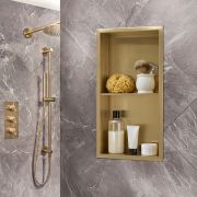 Niche de douche rectangulaire – 34 cm x 64 cm – Avec étagère – Choix de finitions