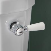 Commande chasse d'eau rétro pour pack WC – Chromé et blanc - Elizabeth