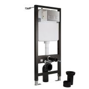 Bâti support long pour cuvettes suspendues et réservoir encastrable – Choix de plaques de déclenchement