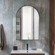 Armoire de salle de bain avec miroir - Arqué - 90 cm x 60 cm - Ava