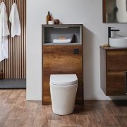 Meuble WC avec WC à poser – 60 cm – Chêne foncé - Hoxton